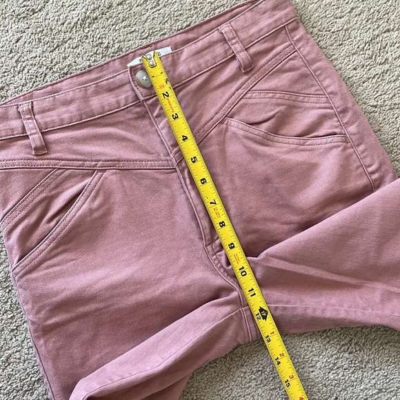 Madewell Tapered Yoke High Rise Jeans Rosewood Pink 26 AJ483 Pant Straight Leg - Picture 10 of 15